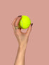 Hand with a tennis ball to make a felt pad